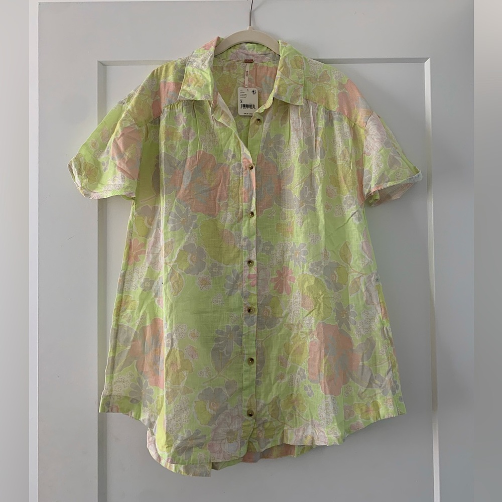 Free People Floral Shirt